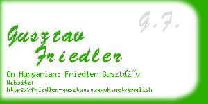 gusztav friedler business card